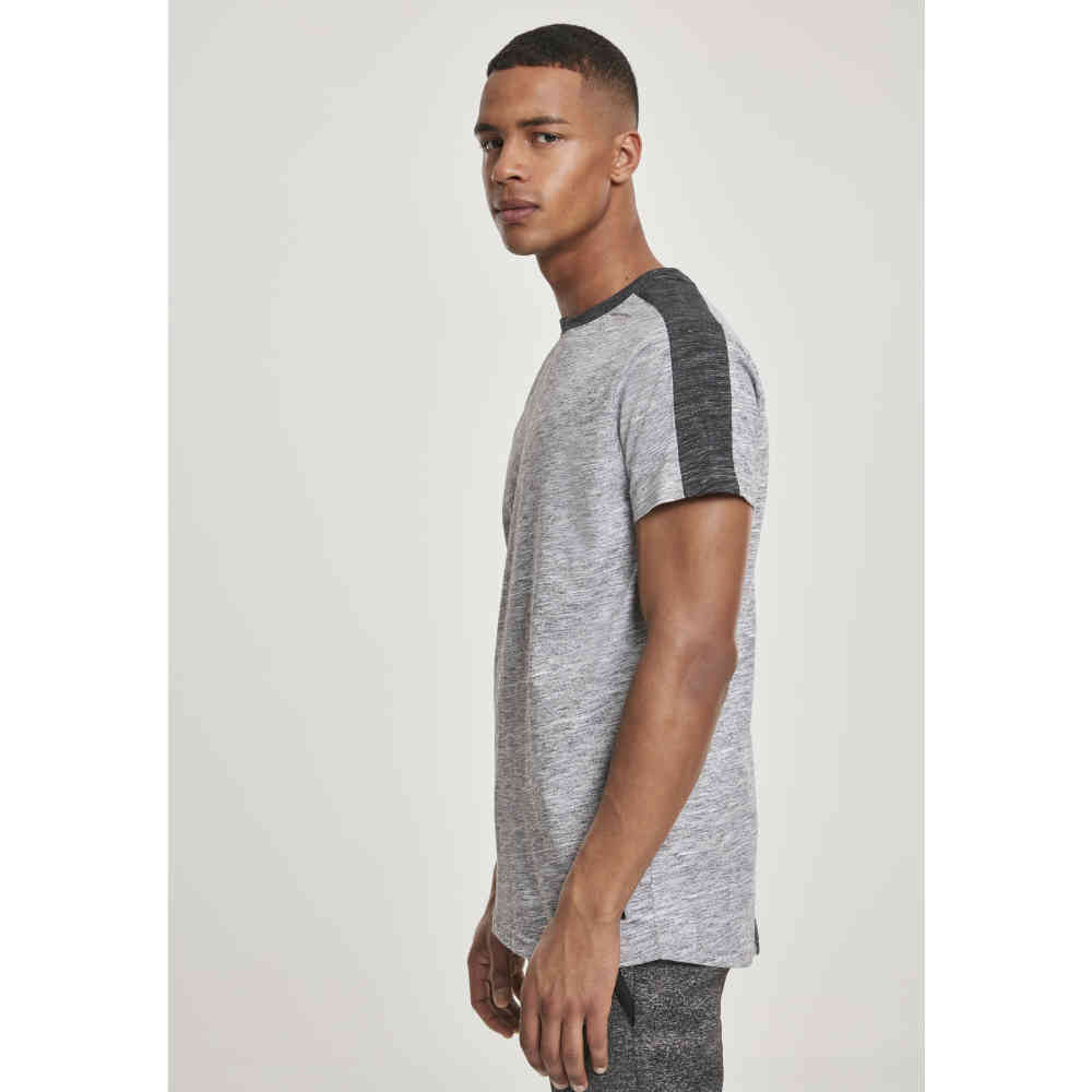 Urban Classics - Shoulder Panel Tech Herren T-Shirt - M - Grau